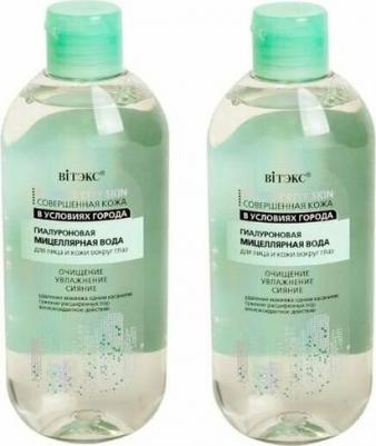Мицеллярная вода "Совершенная кожа в условиях города", гиалуроновая, для лица и кожи вокруг глаз, 400 мл