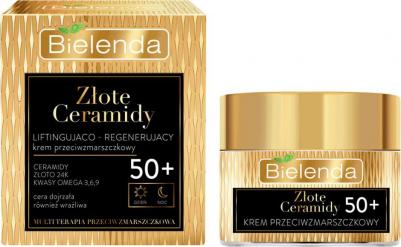 Крем для лица Golden ceramides подтягивающий и регенерирующий 50+ 50мл – фото 5