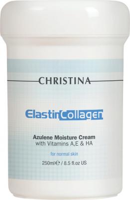 Увлажняющий азуленовый крем с коллагеном и эластином для нормальной кожи Elastin Collagen Azulene Moisture Cream with Vit A, E and HA 250 мл – фото 2