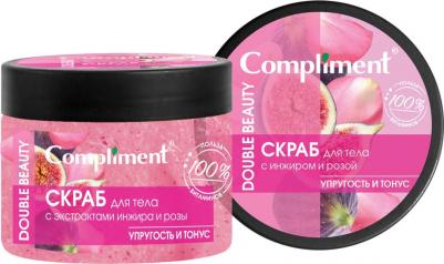 Double Beauty Скраб для тела с экстрактами инжира и розы Упругость и тонус 400мл – фото 2