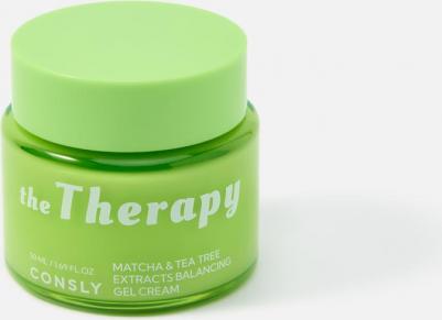 Крем для лица Балансирующий гель-крем с экстрактом матча и чайного дерева The Therapy Matcha & Tea Tree Extracts Balancing Gel Cream 50 – фото 3