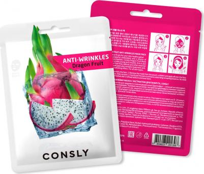 Маска для лица Anti-Wrinkles тканевая с экстрактом драгонфрута 20мл – фото 5