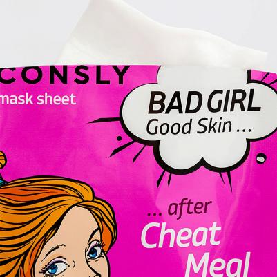 Маска тканевая для детоксикации кожи "bad girl" - Good skin after cheat meal mask sheet, 23мл – фото 3