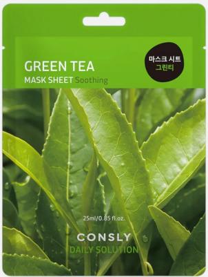 Маска тканевая для лица с экстрактом листьев зелёного чая, 25 мл – фото 3