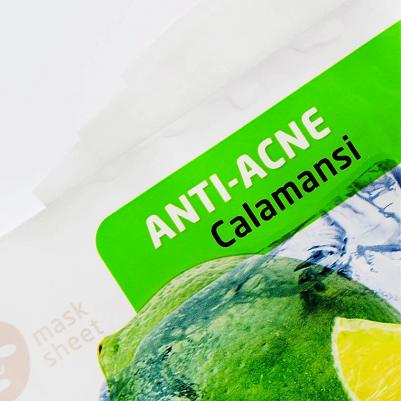 Противовоспалительная тканевая маска с экстрактом каламанси, 20мл, Calamansi Anti-Acne Mask Pack, 20 мл – фото 2
