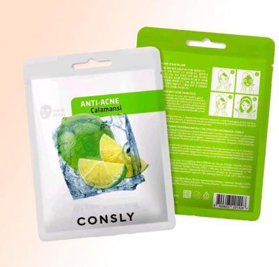 Противовоспалительная тканевая маска с экстрактом каламанси, 20мл, Calamansi Anti-Acne Mask Pack, 20 мл – фото 4