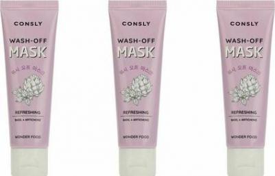 Уход за лицом Маска глиняная освежающая очищающая с экстрактами базилика и артишока для сужения пор – фото 4