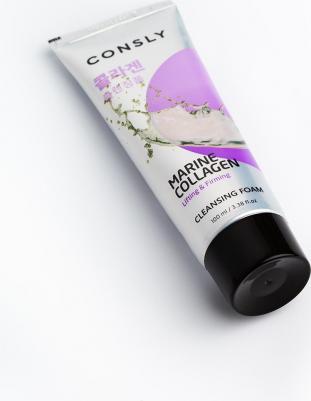 Укрепляющая кремовая пенка для умывания с морским коллагеном, 100мл, Marine Collagen Lifting Creamy Cleansing Foam, 100ml – фото 3