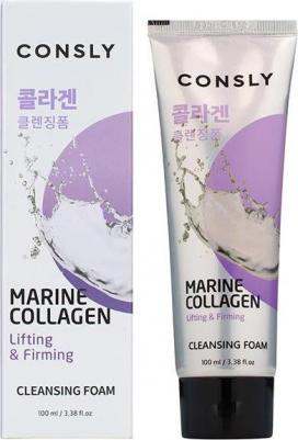 Укрепляющая кремовая пенка для умывания с морским коллагеном, 100мл, Marine Collagen Lifting Creamy Cleansing Foam, 100ml – фото 7