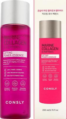 Укрепляющий тонер-эссенция для лица с коллагеном и пептидами, 200 мл – фото 4