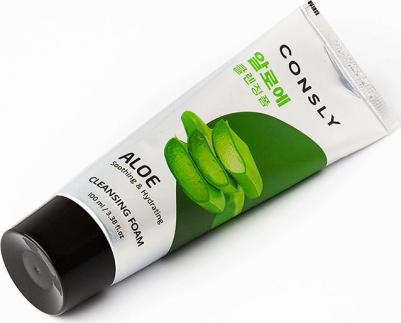 Успокаивающая кремовая пенка для умывания c экстрактом алоэ вера, 100мл, Aloe Vera Soothing Creamy Cleansing Foam, 100ml – фото 1