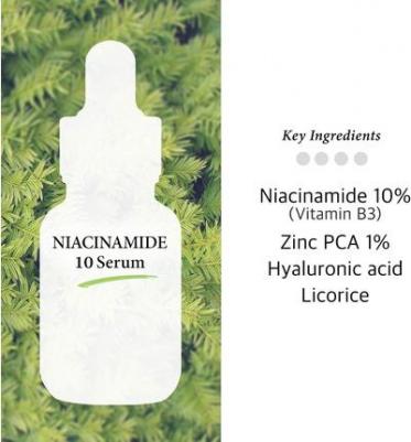 Сыворотка противовоспалительная для жирной кожи. Niacinamide 10 serum, 30 мл – фото 3