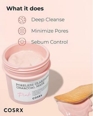 Маска для сужения пор Poreless Clarifying Charcoal Mask Pink – фото 4