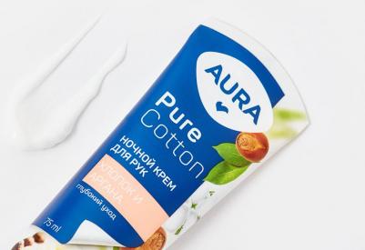 Крем для рук Aura Pure Cotton Ночной уход 75 мл – фото 4