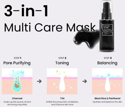 Маска для очищения пор Black Rice Txa с транексамовой кислотой 3-в-1 Детокс-сыворотка – фото 2