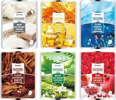 Маска для лица Маска тканевая морской коллаген Color Synergy Effect Sheet Mask Blue – фото 9