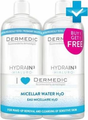 Мицеллярная вода H2O, 500 мл х2 шт (Hydrain3)