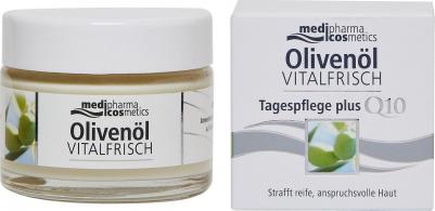 Медифарма косметикс olivenol vitalfrisch крем для лица дневной против морщин банка 50мл – фото 13