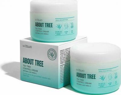 Крем для лица для чувствительной кожи About Tree Teatree Control Cream Whitening & Anti-Wrinkle, 90 мл