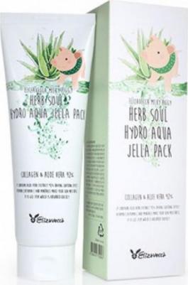 Маска для лица Универсальная маска с алоэ и коллагеном "Milky Piggy Herb Soul Hydro Aqua Jella Pack" – фото 1