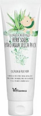Маска для лица Универсальная маска с алоэ и коллагеном "Milky Piggy Herb Soul Hydro Aqua Jella Pack" – фото 2