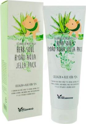 Маска для лица Универсальная маска с алоэ и коллагеном "Milky Piggy Herb Soul Hydro Aqua Jella Pack" – фото 6