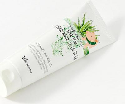 Маска для лица Универсальная маска с алоэ и коллагеном "Milky Piggy Herb Soul Hydro Aqua Jella Pack" – фото 12