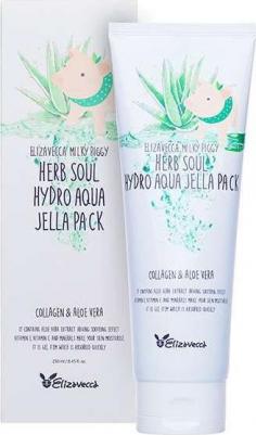 Маска для лица Универсальная маска с алоэ и коллагеном "Milky Piggy Herb Soul Hydro Aqua Jella Pack" – фото 18