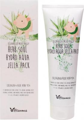 Маска для лица Универсальная маска с алоэ и коллагеном "Milky Piggy Herb Soul Hydro Aqua Jella Pack" – фото 19