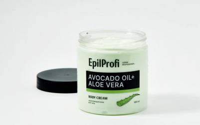 Крем для тела укрепляющий с маслом авокадо и алоэ вера Avocado oil + aloe vera 500 мл – фото 1