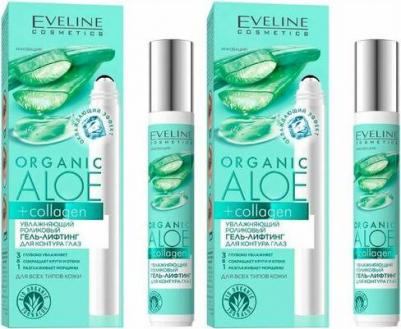 Organic Aloe+Collagen Роликовый гель-лифтинг для глаз для всех тип.кожи, 15мл – фото 4