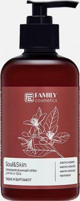 Крем для рук и тела soul&skin парфюмированный табак и бергамот, 285 мл
