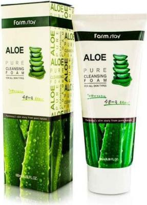 Очищающая пенка с экстрактом алоэ Aloe Pure Cleansing Foam, 180ml – фото 6