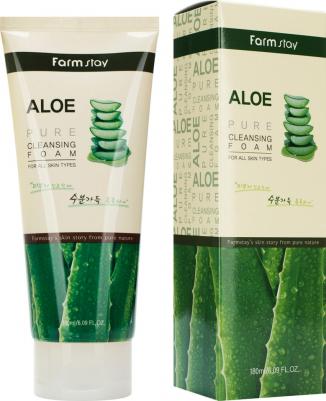 Очищающая пенка с экстрактом алоэ Aloe Pure Cleansing Foam, 180ml – фото 12