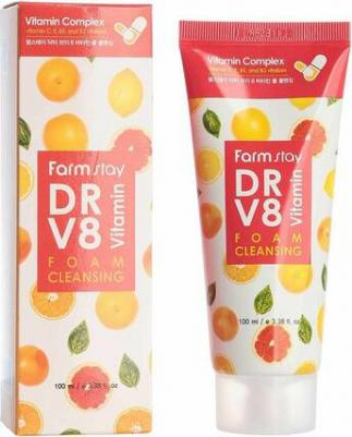Очищающая пенка с комплексом витаминов Dr-V8 Vitamin Foam Cleansing, 100ml – фото 3