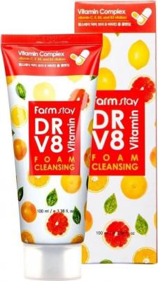 Очищающая пенка с комплексом витаминов Dr-V8 Vitamin Foam Cleansing, 100ml – фото 4