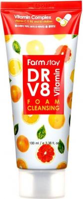 Очищающая пенка с комплексом витаминов Dr-V8 Vitamin Foam Cleansing, 100ml – фото 11