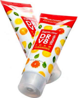 Очищающая пенка с комплексом витаминов Dr-V8 Vitamin Foam Cleansing, 100ml – фото 14