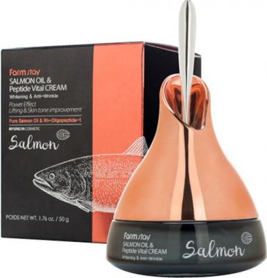 Омолаживающий крем с маслом лосося и пептидами Salmon Oil & Peptide Vital Cream 50 г – фото 2