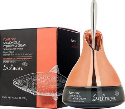 Омолаживающий крем с маслом лосося и пептидами Salmon Oil & Peptide Vital Cream 50 г – фото 7