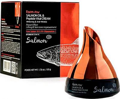 Омолаживающий крем с маслом лосося и пептидами Salmon Oil & Peptide Vital Cream 50 г – фото 8