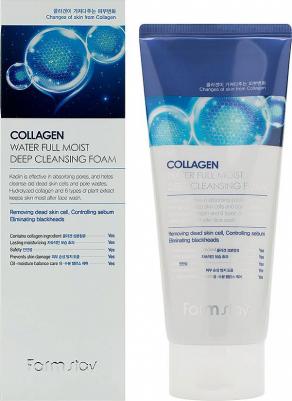 Пенка для умывания Пенка очищающая увлажняющая с коллагеном Collagen Water Full Moist Deep Cleansing Foam – фото 10
