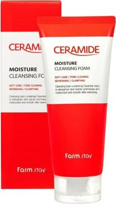 Пенка увлажняющая очищающая с керамидами Ceramide Moisture Cleansing Foam, 180ml – фото 1