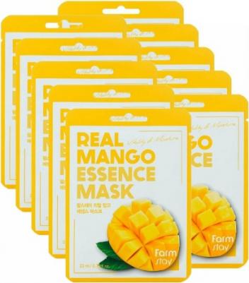 Тканевая маска для лица с экстрактом манго Real Mango Essence Mask, 23ml – фото 6