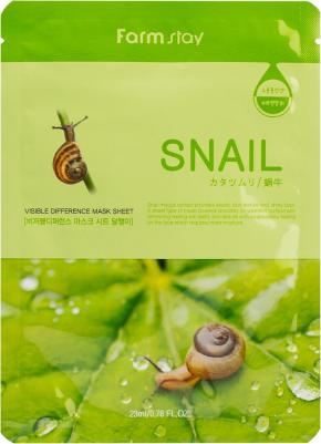 Тканевая маска для лица с улиточным муцином Visible Difference Snail Mask Sheet 23 мл – фото 7