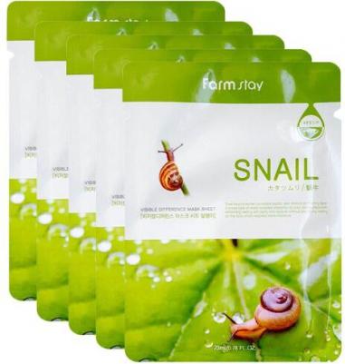 Тканевая маска для лица с улиточным муцином Visible Difference Snail Mask Sheet 23 мл – фото 10
