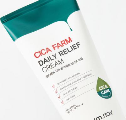 Успокаивающий крем с экстрактом центеллы азиатской Cica Farm Daily Relief Cream 300 мл 8809635231788 – фото 2