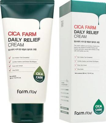 Успокаивающий крем с экстрактом центеллы азиатской Cica Farm Daily Relief Cream 300 мл 8809635231788 – фото 4