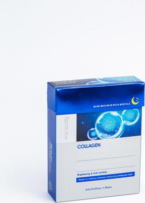 Увлажняющая ночная маска с коллагеном Collagen Water Full Moist Sleeping Mask 4 мл*20 шт – фото 9