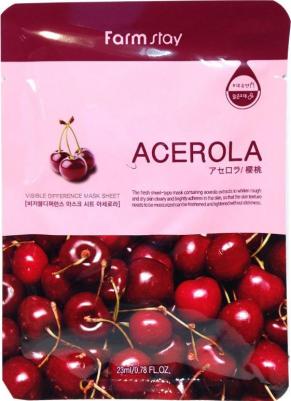 Увлажняющая тканевая маска с экстрактом ацеролы Visible Difference Mask Sheet Acerola, 23 мл – фото 4